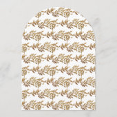 Traditionele Monogram Crest Classic Elegant Arch Kaart (Achterkant)