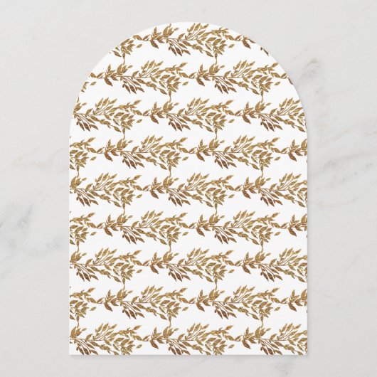 Traditionele Monogram Crest Classic Elegant Arch Kaart (Achterkant)