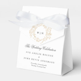 Traditionele Monogram Crest Classic Elegante Bruil Bedankdoosjes