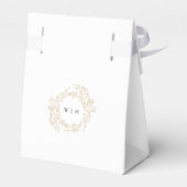 Traditionele Monogram Crest Classic Elegante Bruil Bedankdoosjes (Achterkant)