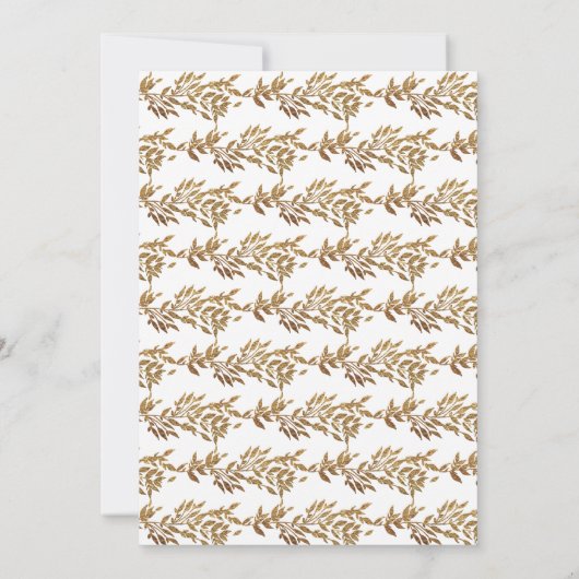 Traditionele Monogram Crest Classic Elegante Bruil Kaart (Achterkant)