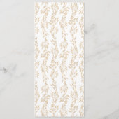 Traditionele Monogram Crest Classic Elegante Bruil Programmakaart (Achterkant)