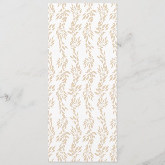 Traditionele Monogram Crest Classic Elegante Bruil Programmakaart (Achterkant)