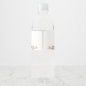 Traditionele Monogram Crest Classic Elegante Bruil Waterfles Etiket (Achterkant)