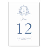 Traditionele Monogram Crest Elegant Wedding Kaart (Voorkant)