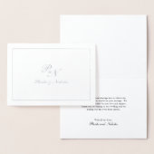 Traditionele Monogram Formele Bruiloft Folie Kaarten (Display)