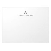 Traditionele monogram naam notitieblok (Voorkant)