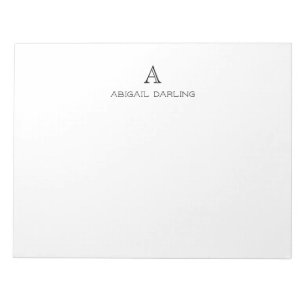 Traditionele monogram naam notitieblok