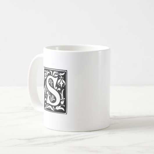Traditionele monogram S Koffiemok (Voorkant links)