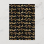 Traditionele Monogram Zwart Crest Klassieke Bruilo Informatiekaartje (Achterkant)