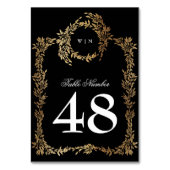 Traditionele Monogram Zwart Crest Klassieke Bruilo Kaart (Achterkant)