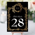 Traditionele Monogram Zwart Crest Klassieke Bruilo Kaart<br><div class="desc">onyx tuxedo black Traditional Monogram Crest Classic Elegant Wedding _________________________ *** Dit ontwerp maakt deel uit van een collectie** Ervaar de charme van tijdloze elegantie met mijn officiële Traditional Monogram Wreath Classic en Elegant Wedding Collectie. Dit collectie heeft gepersonaliseerde monogrammeerde design met een ingewikkeld geweven krans en lijst, die de...</div>