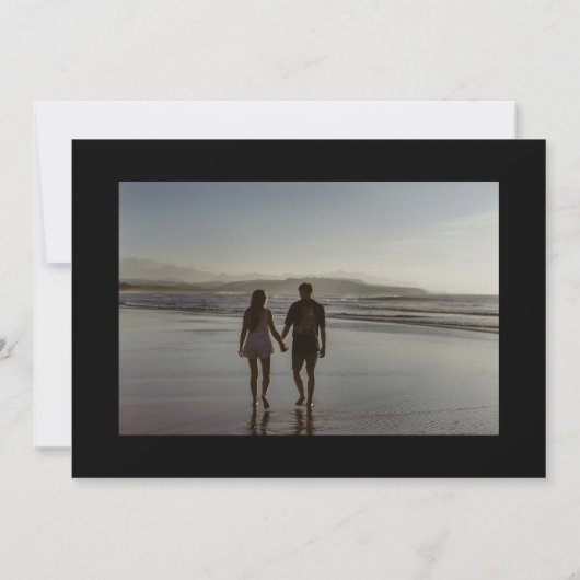 Traditionele Monogram Zwart Crest Klassieke Bruilo Save The Date (Achterkant)