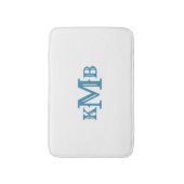 Traditionele monogrammen Blauw & Wit Badmat (Voorkant Verticaal)