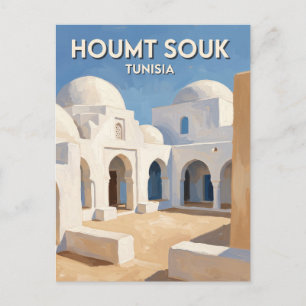 Traditionele moskee van Houmt Souk Tunesië Briefkaart