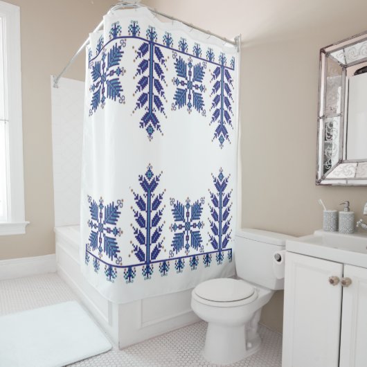 Traditionele Motif, Roemeens traditioneel Motif T- Douchegordijn (In situ)