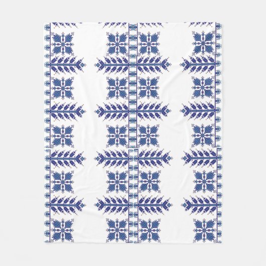 Traditionele Motif, Roemeens traditioneel Motif T- Fleece Deken (Voorkant)