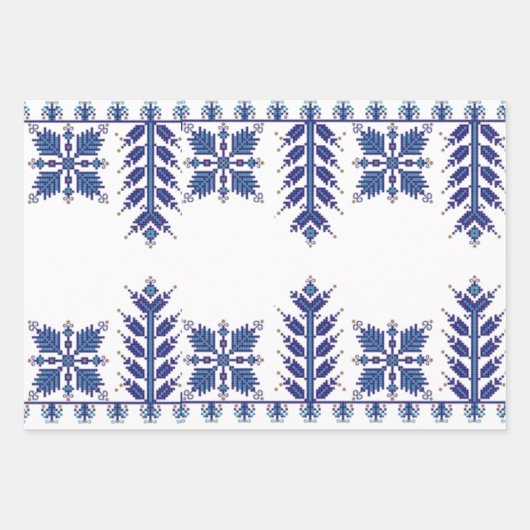 Traditionele Motif, Roemeens traditioneel Motif T- Inpakpapier Vel (Voorkant)