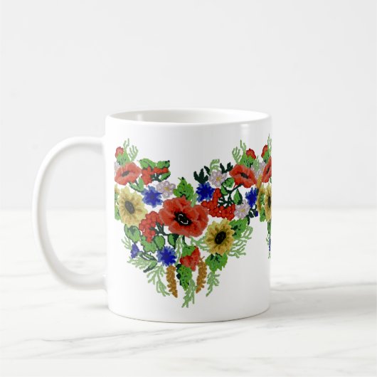 Traditionele Motif, Roemeens traditioneel Motif T- Koffiemok (Links)