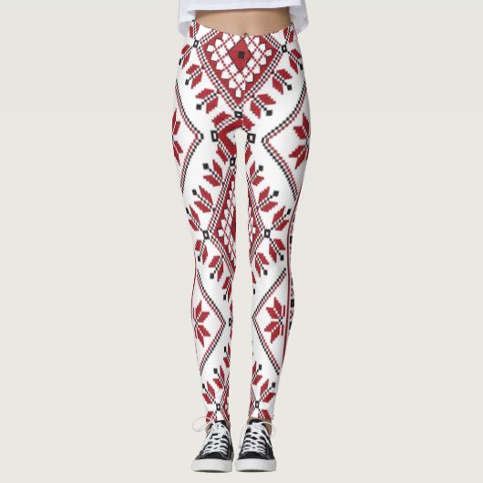 Traditionele Motif, Roemeens traditioneel Motif T- Leggings (Voorkant)