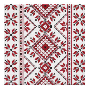 Traditionele Motif, Roemeens traditioneel Motif T- Perfect Poster