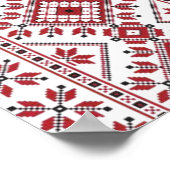 Traditionele Motif, Roemeens traditioneel Motif T- Poster (Hoek)