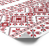 Traditionele Motif, Roemeens traditioneel Motif T- Poster (Hoek)