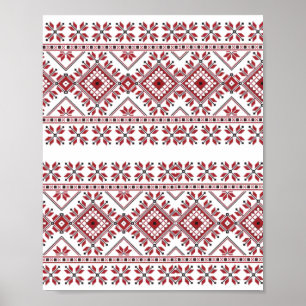 Traditionele Motif, Roemeens traditioneel Motif T- Poster
