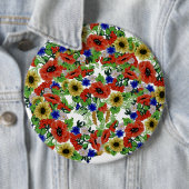 Traditionele Motif, Roemeens traditioneel Motif T- Ronde Button 6,0 Cm (In situ)