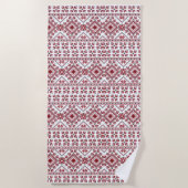 Traditionele Motif, Roemeens traditioneel Motif T- Strandlaken (Voorkant)