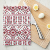 Traditionele Motif, Roemeens traditioneel Motif T- Theedoek (Quarter Fold)