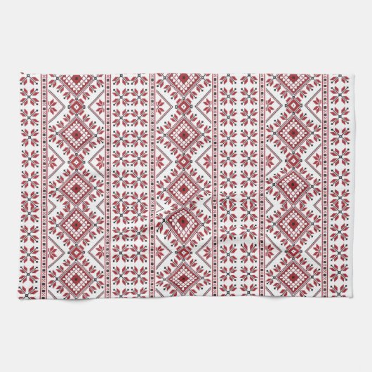 Traditionele Motif, Roemeens traditioneel Motif T- Theedoek (Horizontaal)