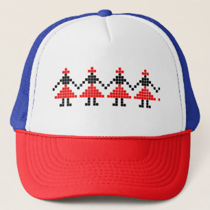 Traditionele Motif, Roemeens traditioneel Motif T- Trucker Pet