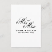 Traditionele Mr & Mrs bruiloft bijlage kaart (Voorkant)