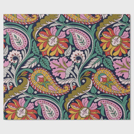 Traditionele Mughal Allover Designart, azian, back Cadeaupapier (Vlak)