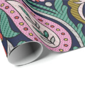 Traditionele Mughal Allover Designart, azian, back Cadeaupapier (Rol Hoek)