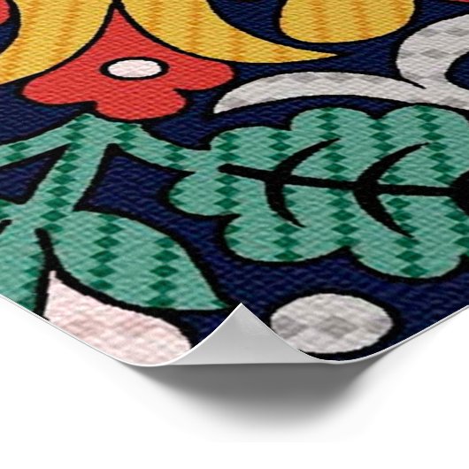 Traditionele Mughal Allover Designart, azian, back Poster (Hoek)