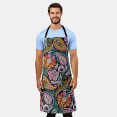 Traditionele Mughal Allover Designart, azian, back Schort (Gedragen)