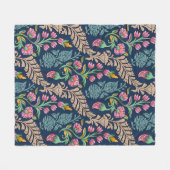 Traditionele Mughal Allover Designart, patroon, fl Fleece Deken (Voorkant (Horizontaal))