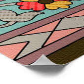 Traditionele Mughal Border Designart, etnisch, fab Poster (Hoek)