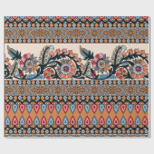 Traditionele Mughal Border Designart, naadloos, na Cadeaupapier (Vlak)