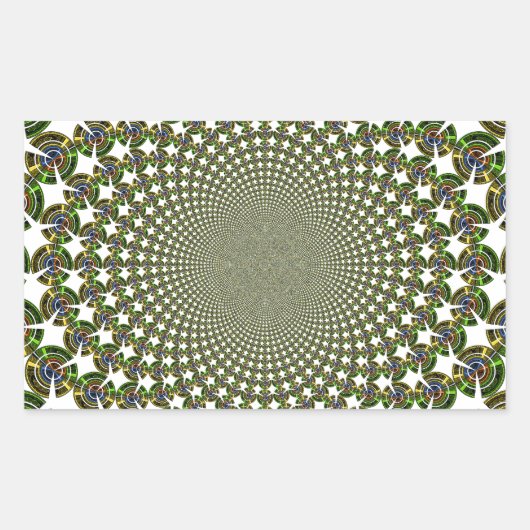 Traditionele naadloze haaien rechthoekige sticker (Voorkant)