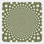 Traditionele naadloze haaien vierkante sticker (Voorkant)