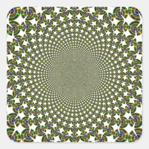 Traditionele naadloze haaien vierkante sticker