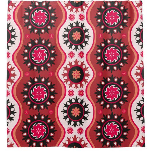 Traditionele naadloze oosterse versiering douchegordijn (Voorkant)