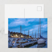 Traditionele nachtelijke plaats van de vissersstad briefkaart (Voorkant / Achterkant)