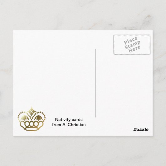 Traditionele nativiteit briefkaart (Achterkant)