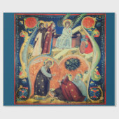 TRADITIONELE NATIVITEITSCENE VAN HET WRAPPEPAPIER CADEAUPAPIER (Vlak)