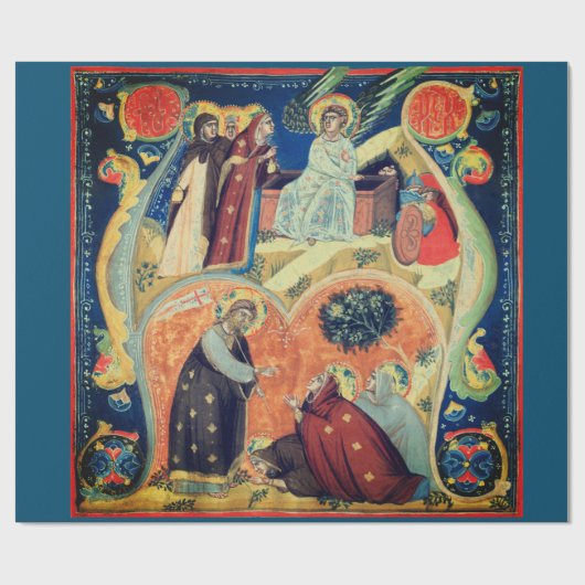 TRADITIONELE NATIVITEITSCENE VAN HET WRAPPEPAPIER CADEAUPAPIER (Vlak)