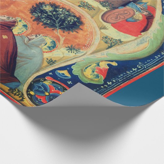 TRADITIONELE NATIVITEITSCENE VAN HET WRAPPEPAPIER CADEAUPAPIER (Hoek)